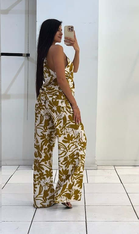 Outfit Set Halter-neck Crop Top Set