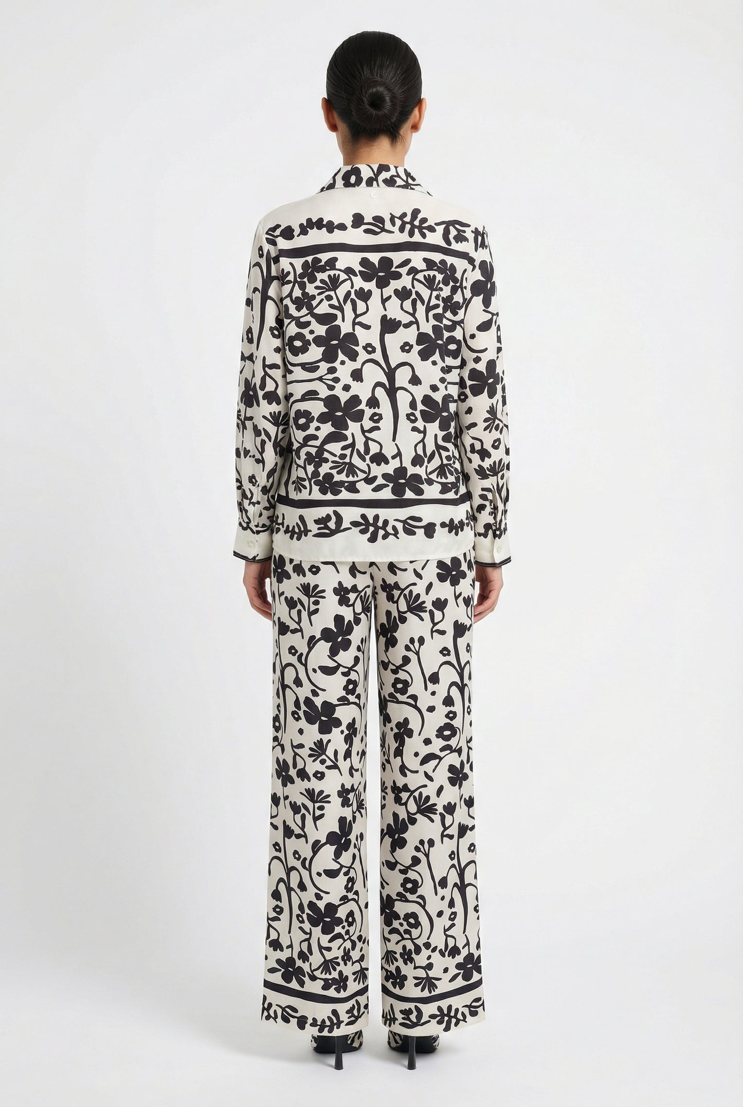 Monochrome Botanical Border Print Set