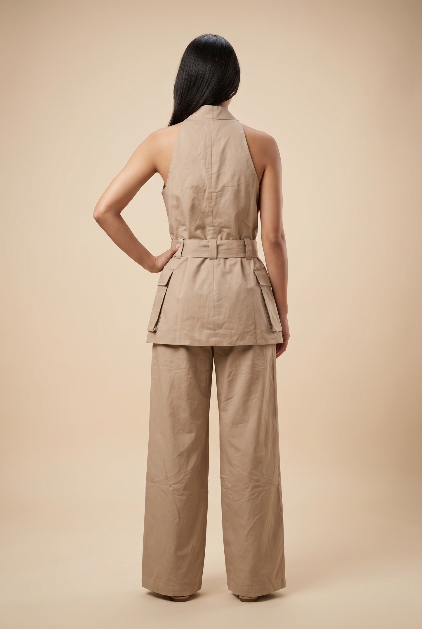 Belted Utility Halter & Trouser Set