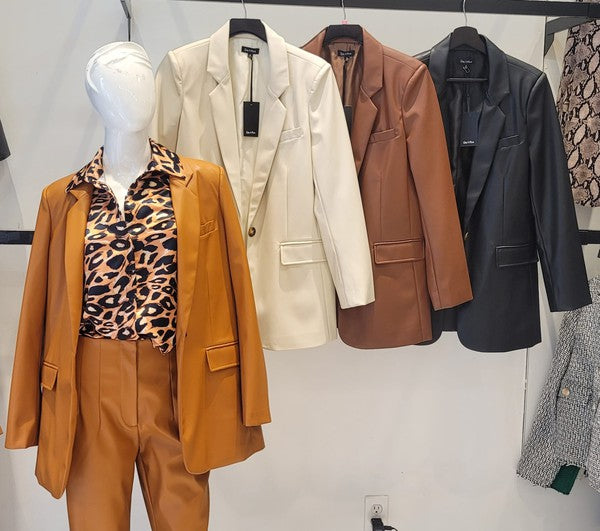 Pu Long Sleeve Jacket