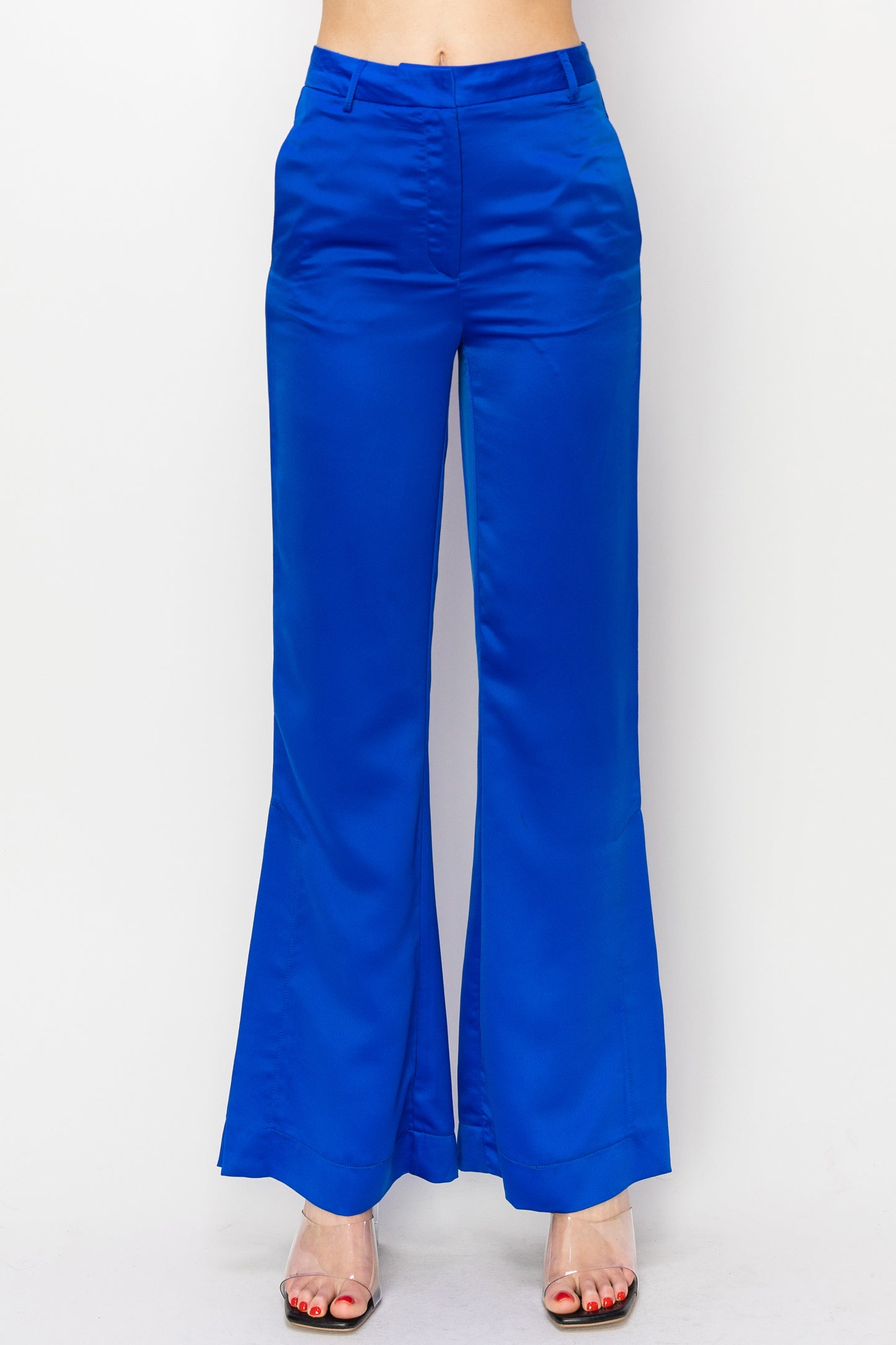 Side Slit Satin Pants