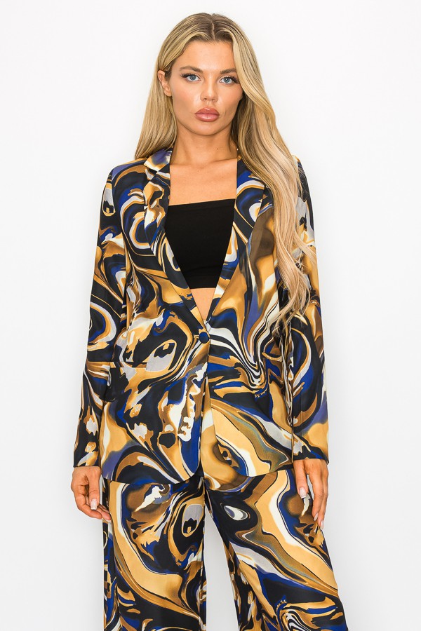 Printed Long Sleeve Jacket