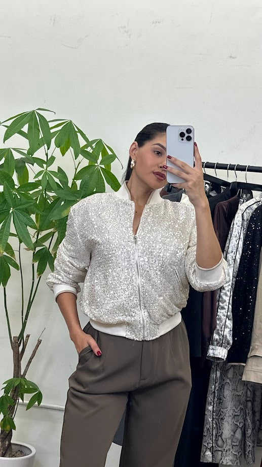 Sequin Bomber Jacket – Sparkle in Every Step