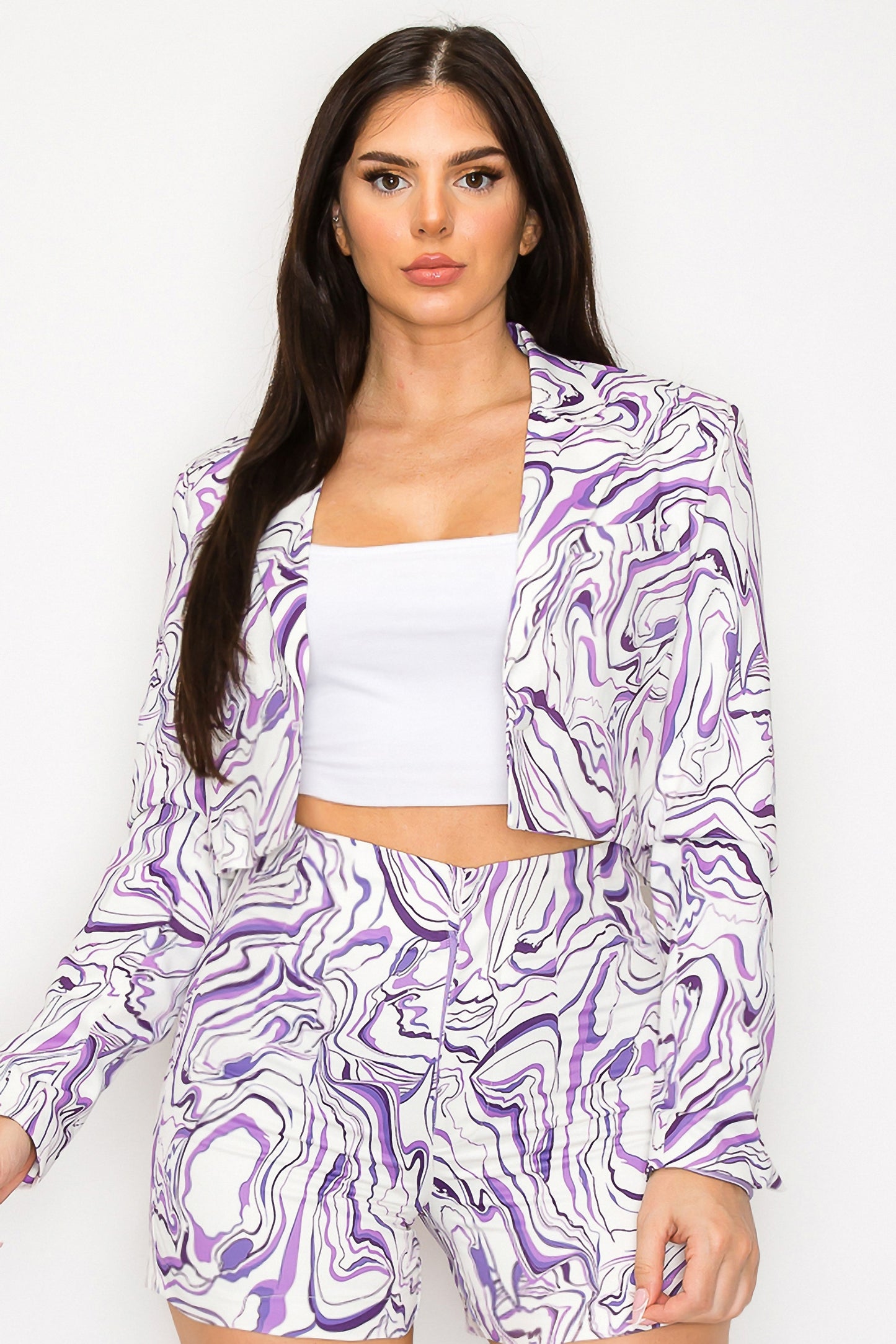 Elegance Purple-White Mix Jacket