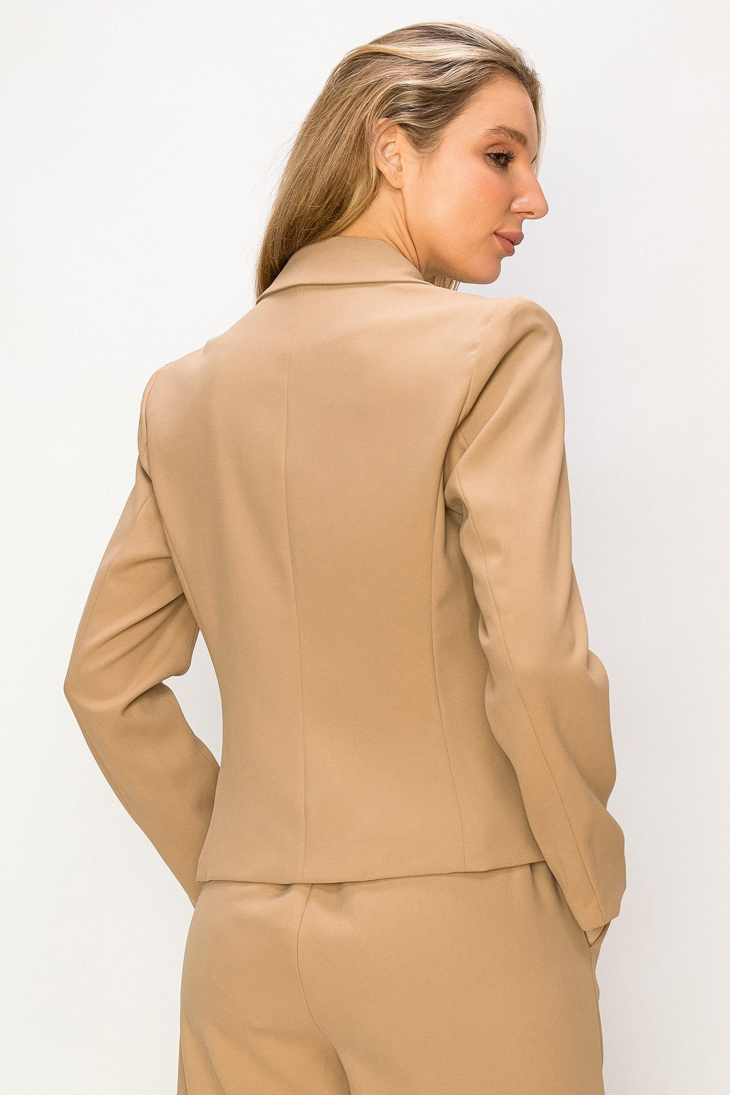 Women's Tailored Button Military Blazer