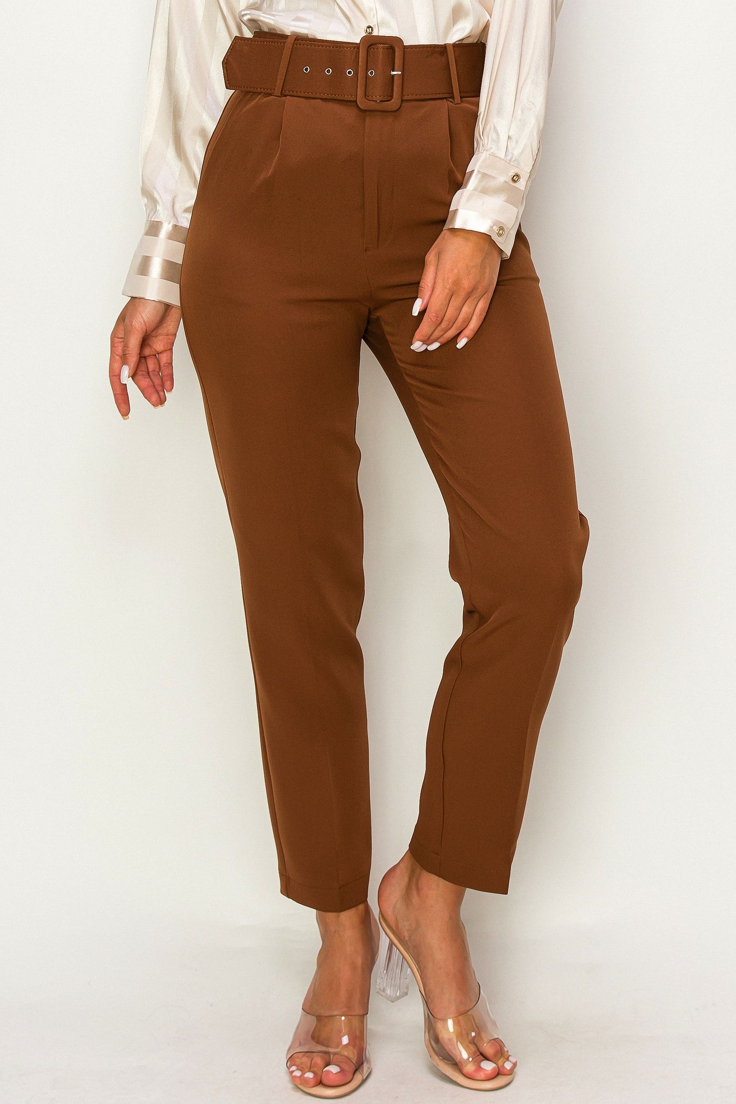 Two Side Pocket Trousers With Belt