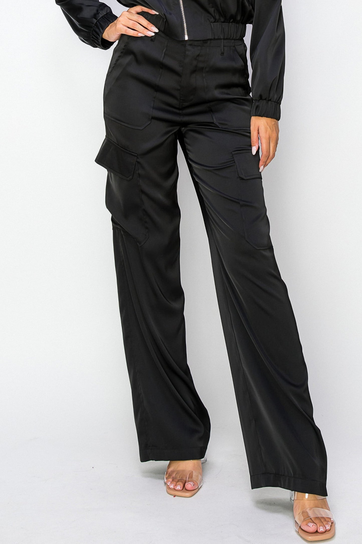 High-Waist Cargo Pants