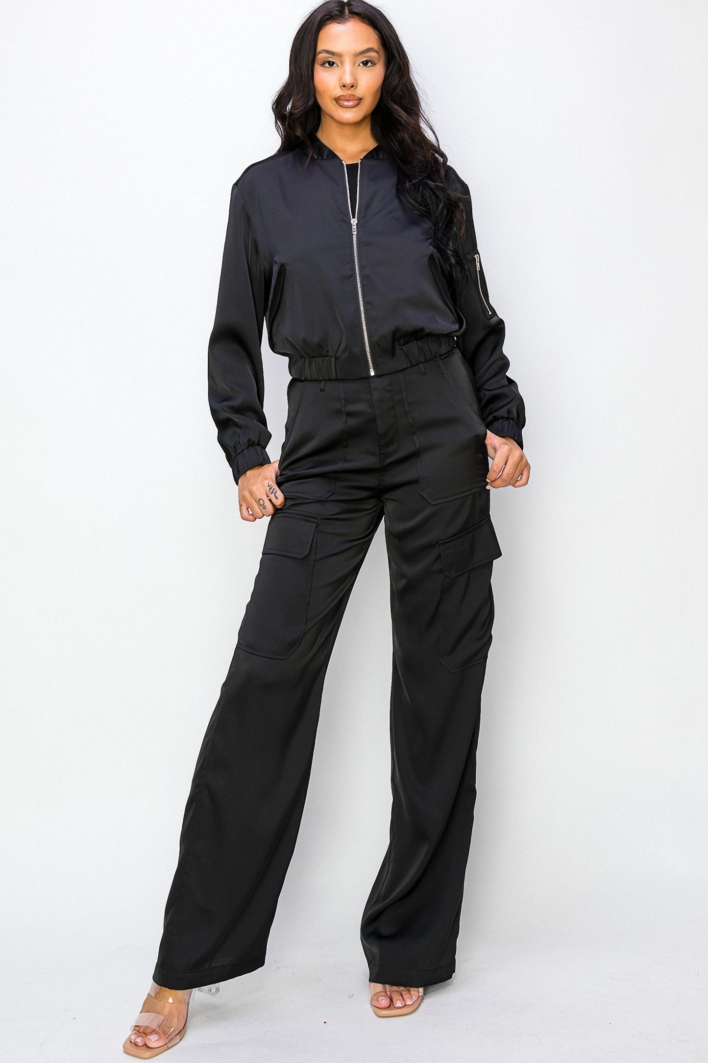 High-Waist Cargo Pants