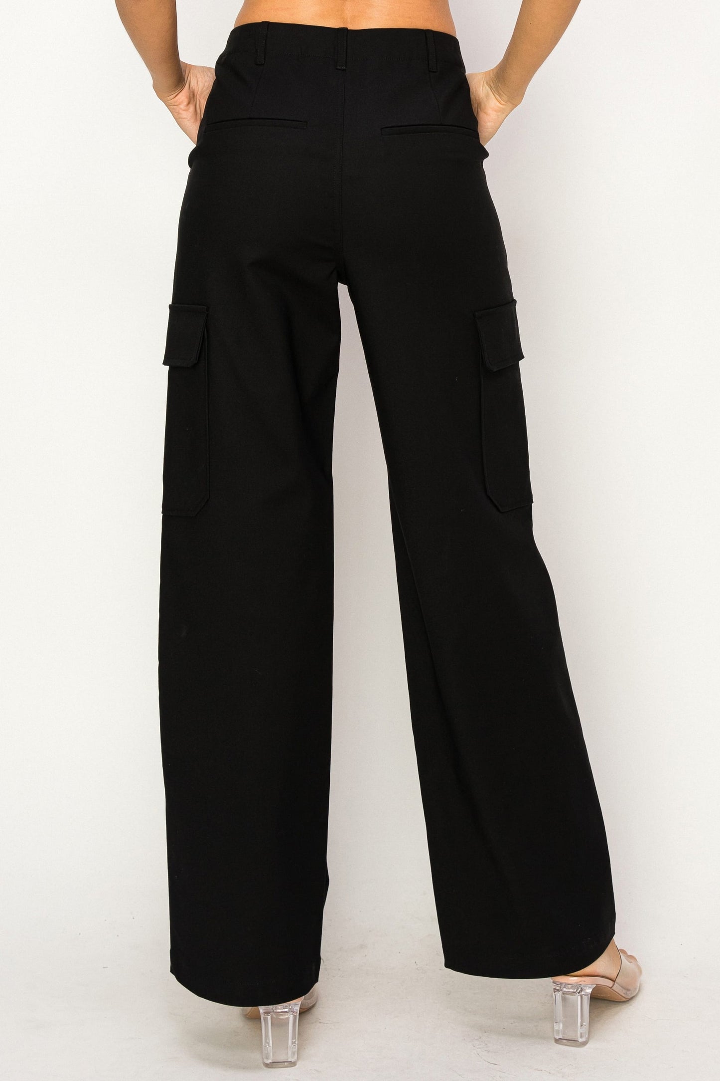 High Rise Comfort Cargo Trousers