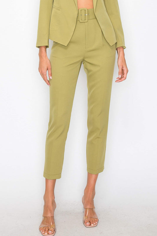 Two Side Pocket Trousers With Belt