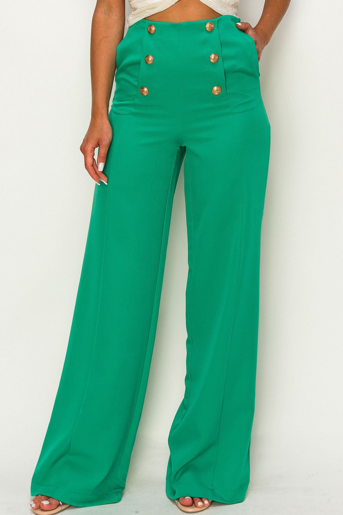 Elegance Trove High Rise Wide Leg Pants