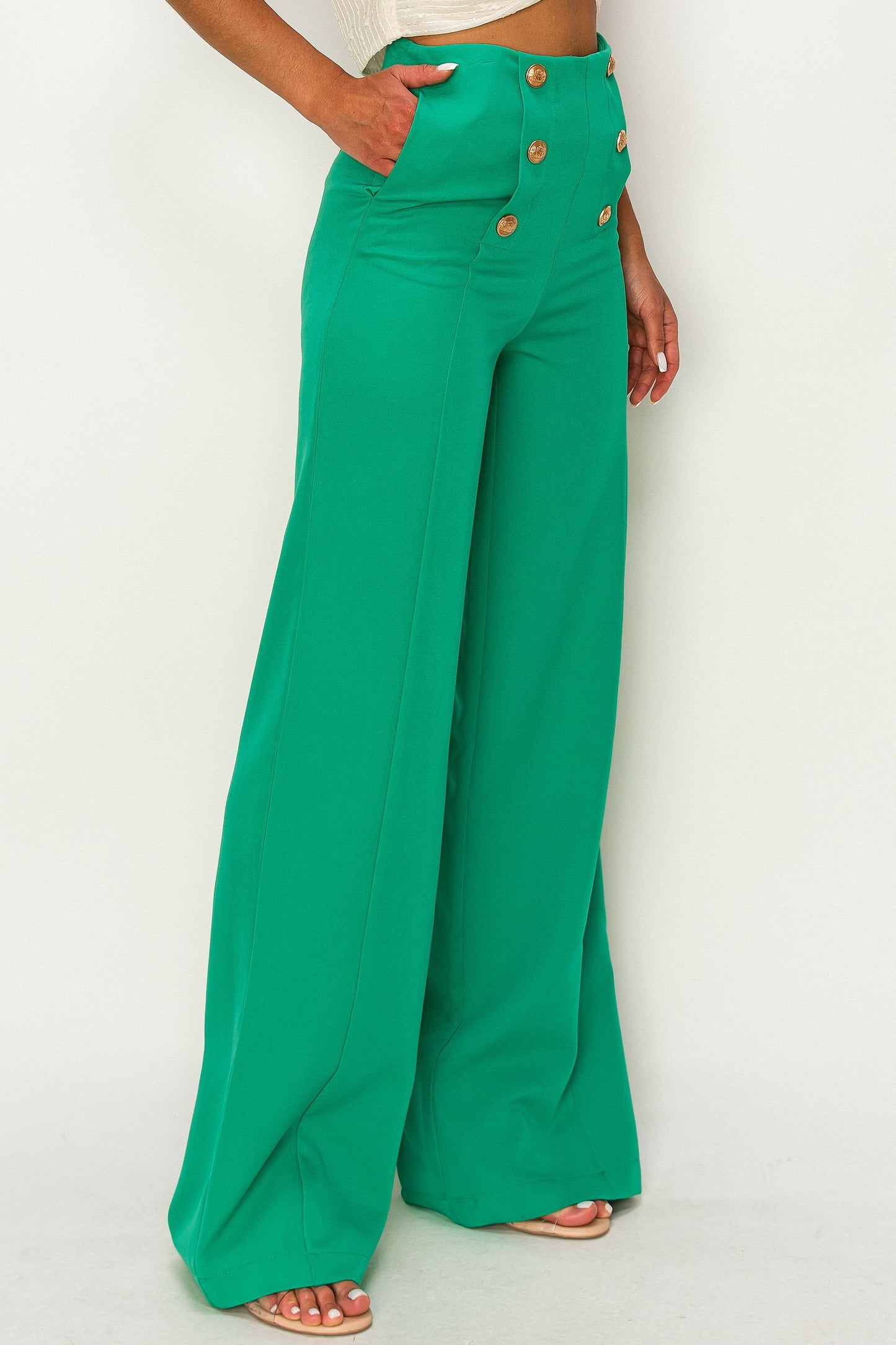 Elegance Trove High Rise Wide Leg Pants