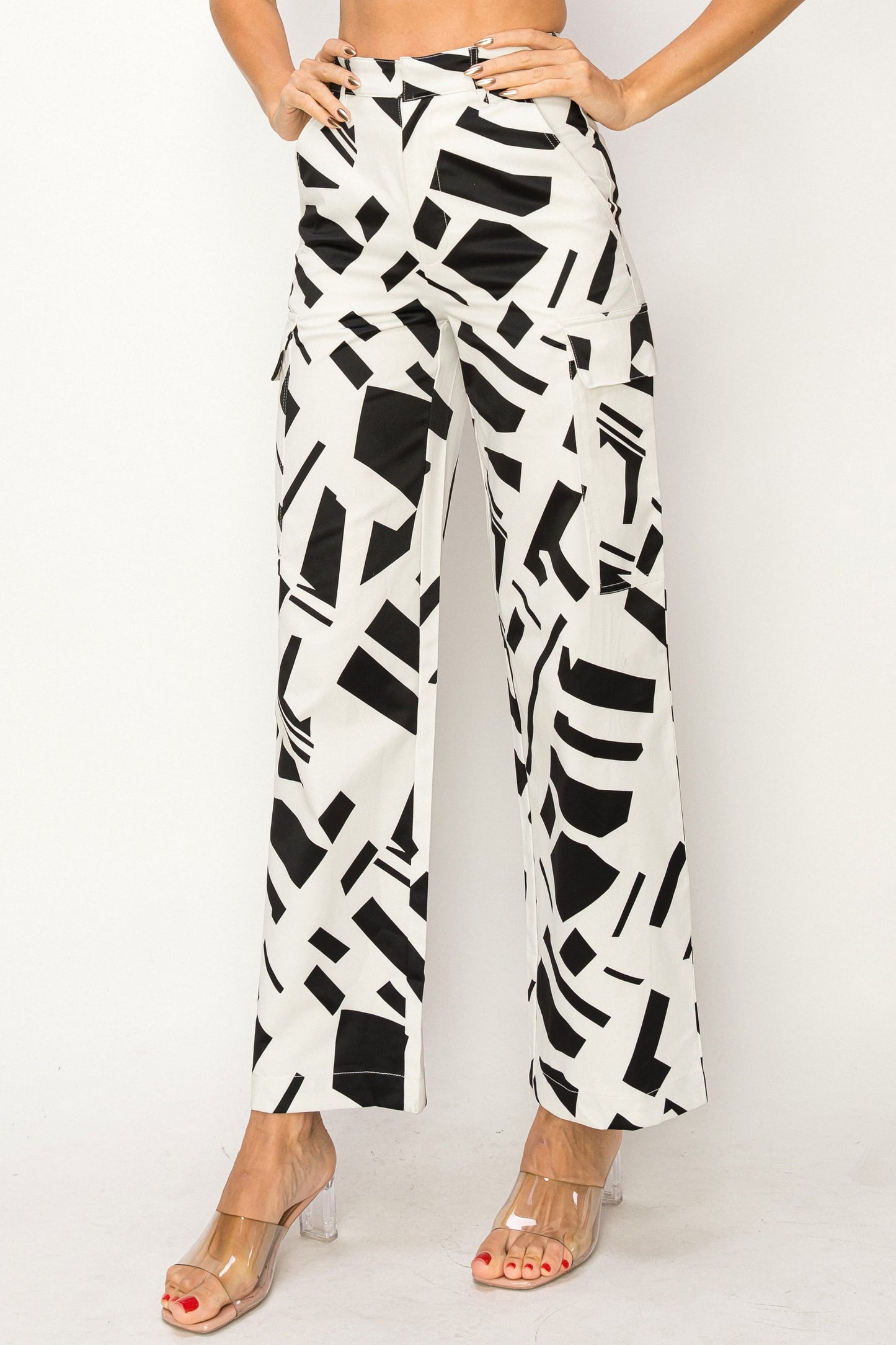 Printed Wide Leg Trouser