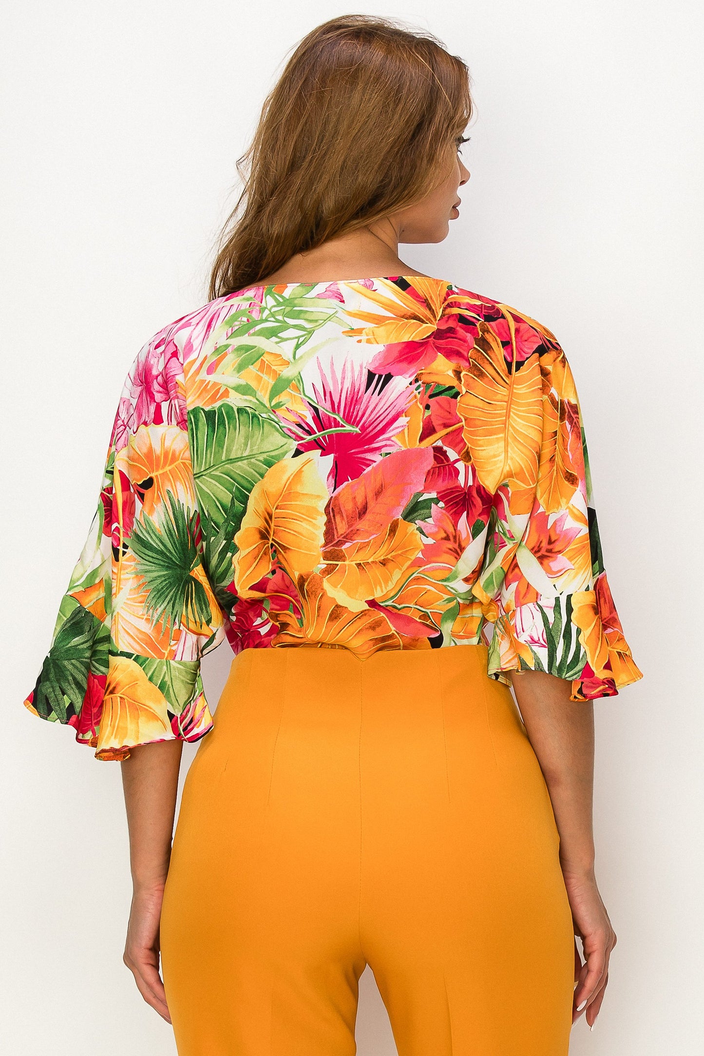 Blooming Grace - Floral Print Crop Top