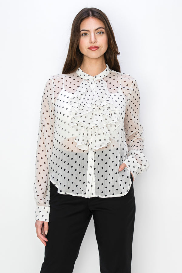 • SKU: T5267 • S-M-L (2-2-2) • Hand wash only • The top is tailored for a flattering fit, providing a balance between comfort and style. It may have a slightly relaxed fit for casual wear while maintaining a sophisticated silhouette. HIGH QUALITY & WHOLESALE PRICE W/ ONENMOREUSA.COM