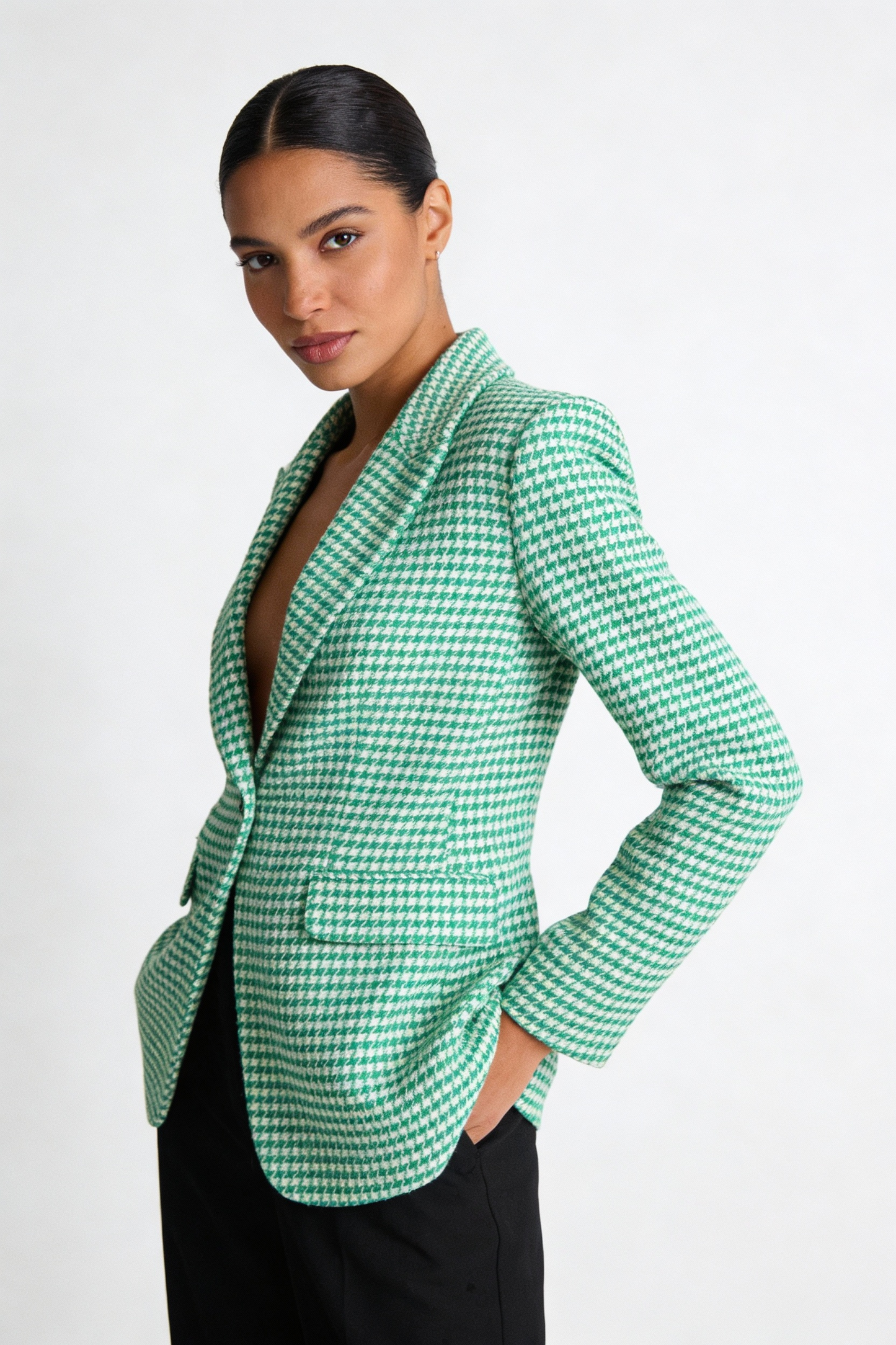Houndstooth Double Blazer
