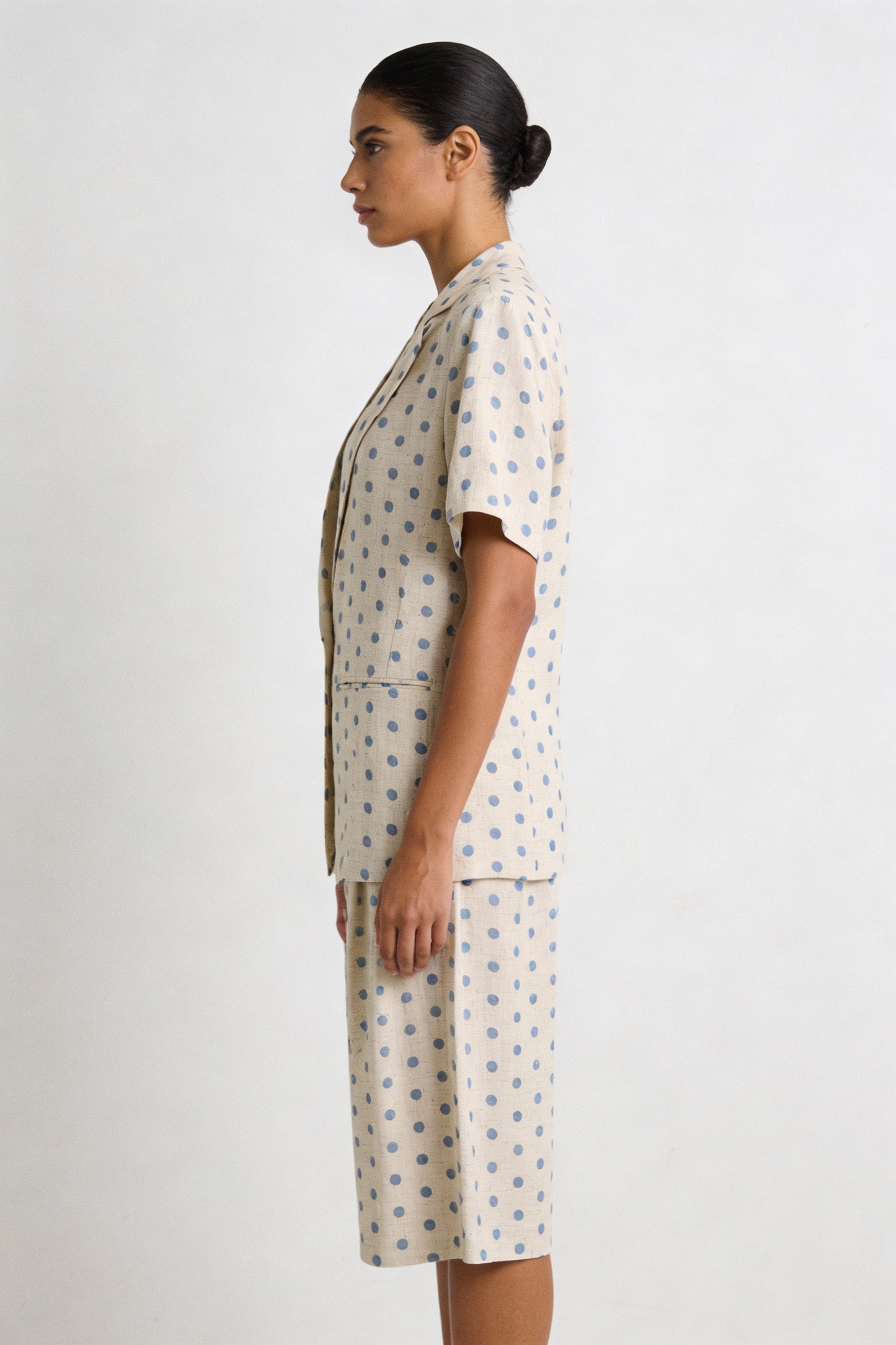 Polka Dot Short Sleeve Blazer & Bermuda Set