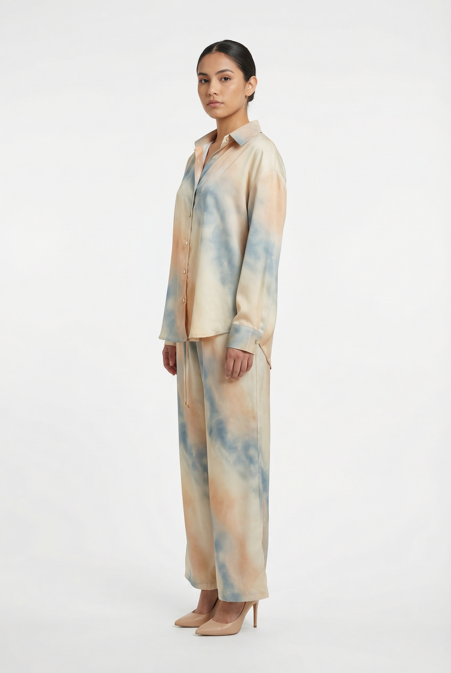 Watercolor Tie-Dye Shirt & Pant Set