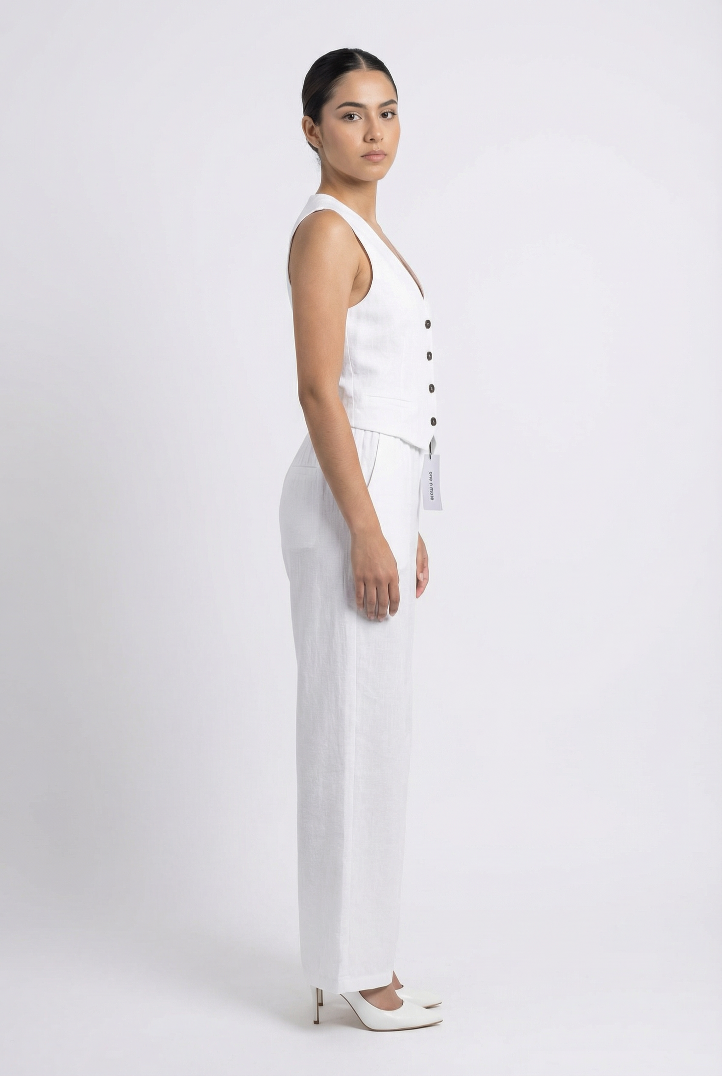 Button-Front Cotton Vest & Pant Set