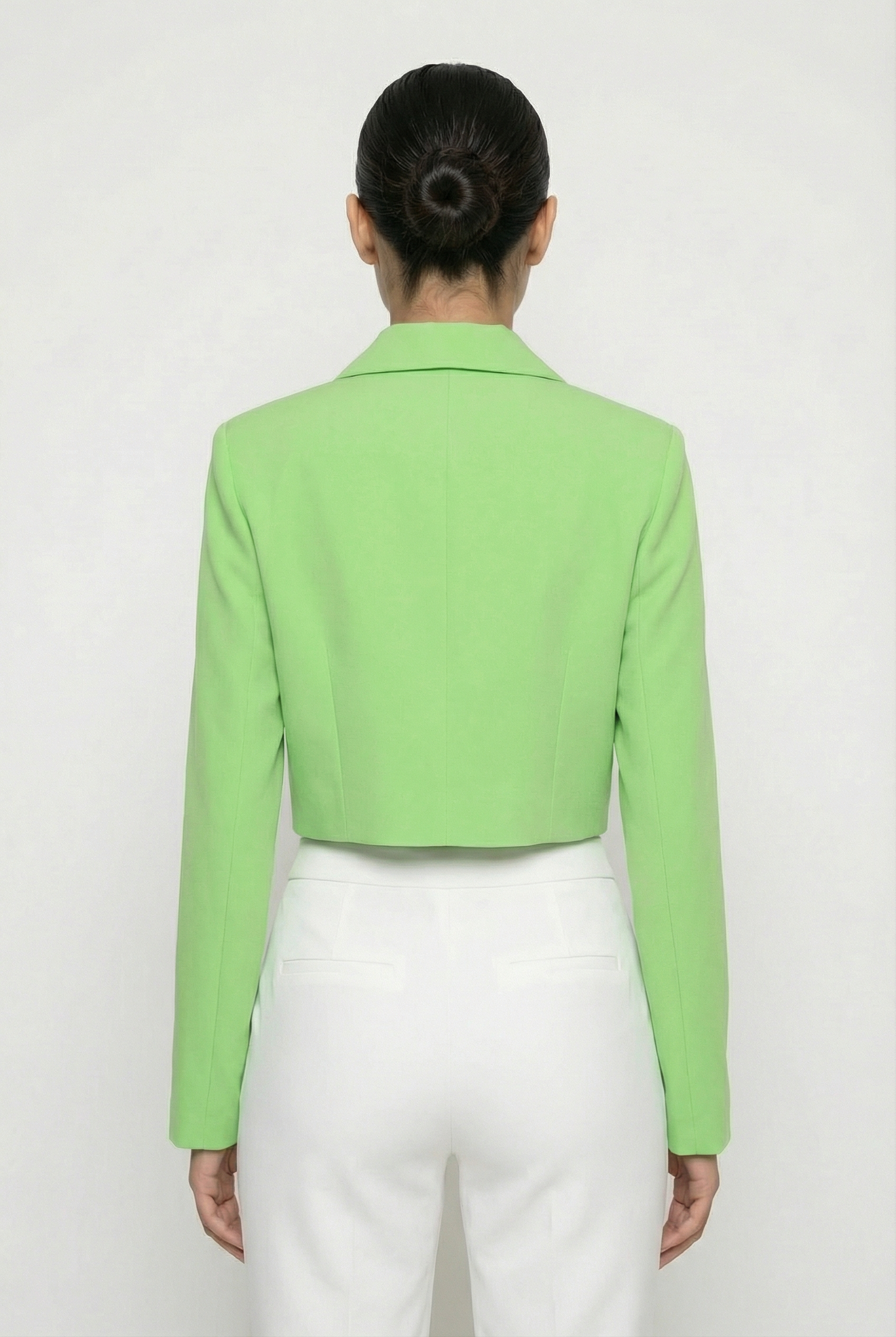 Classic Two-Button Cropped Blazer