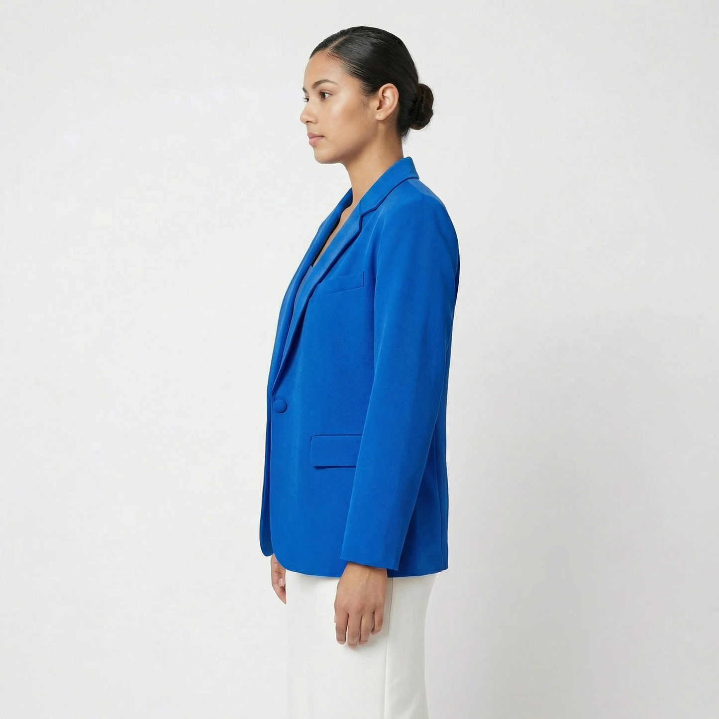 Classic Single-Button Tailored Blazer