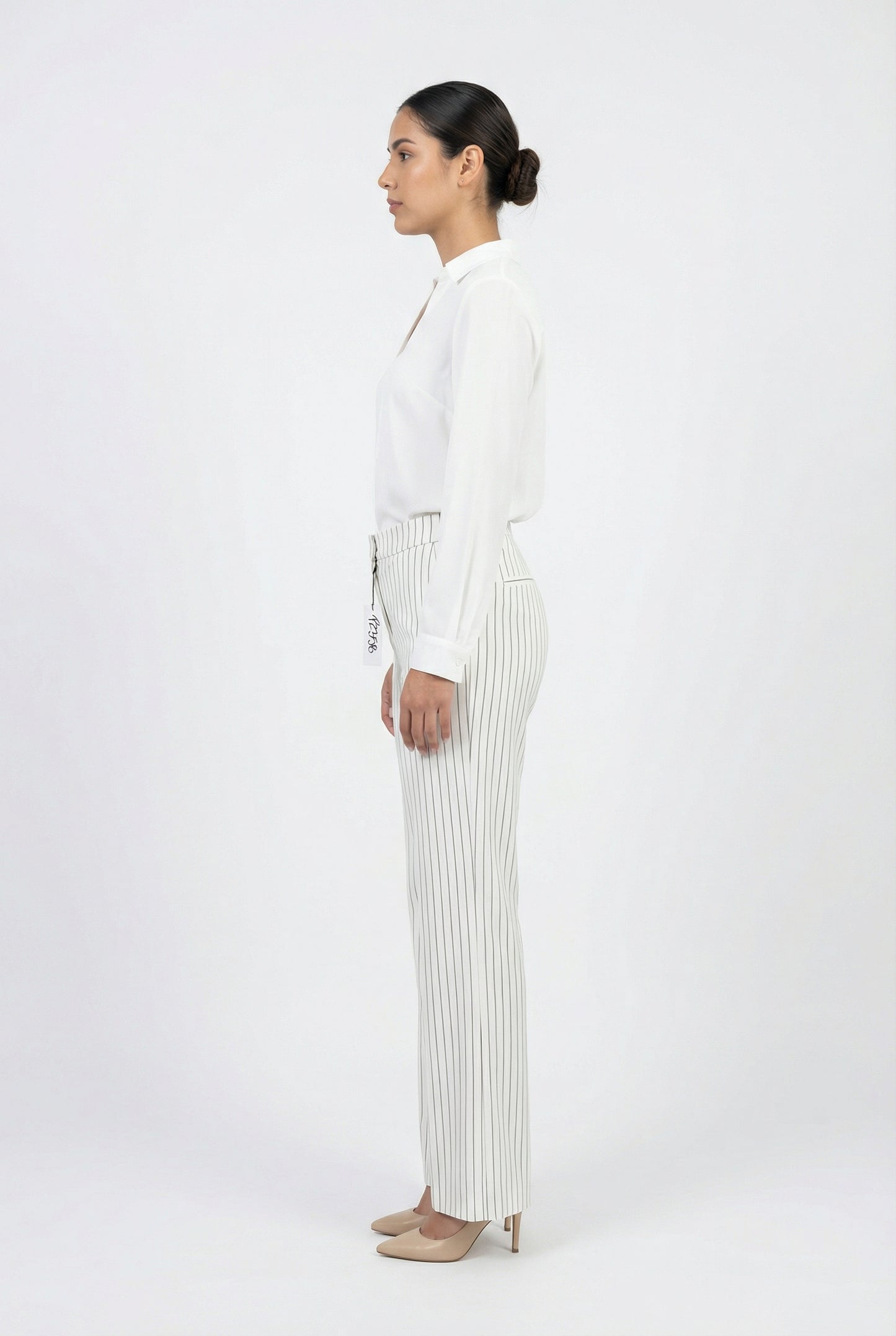 Belted High-Waist Wide-Leg Trousers