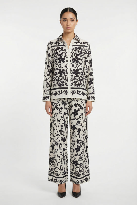 Monochrome Botanical Border Print Set