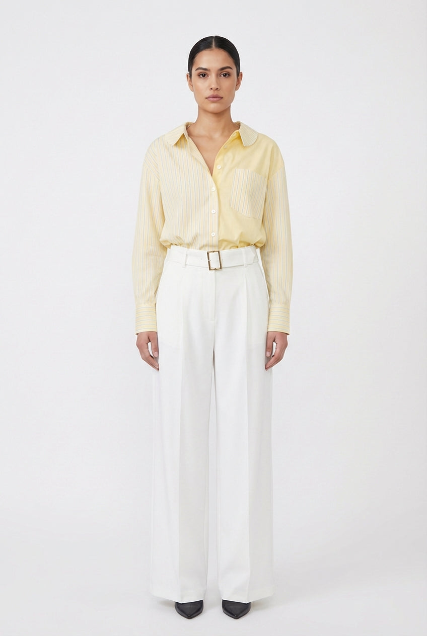 3D Floral Appliqué Short-Sleeve Blouse