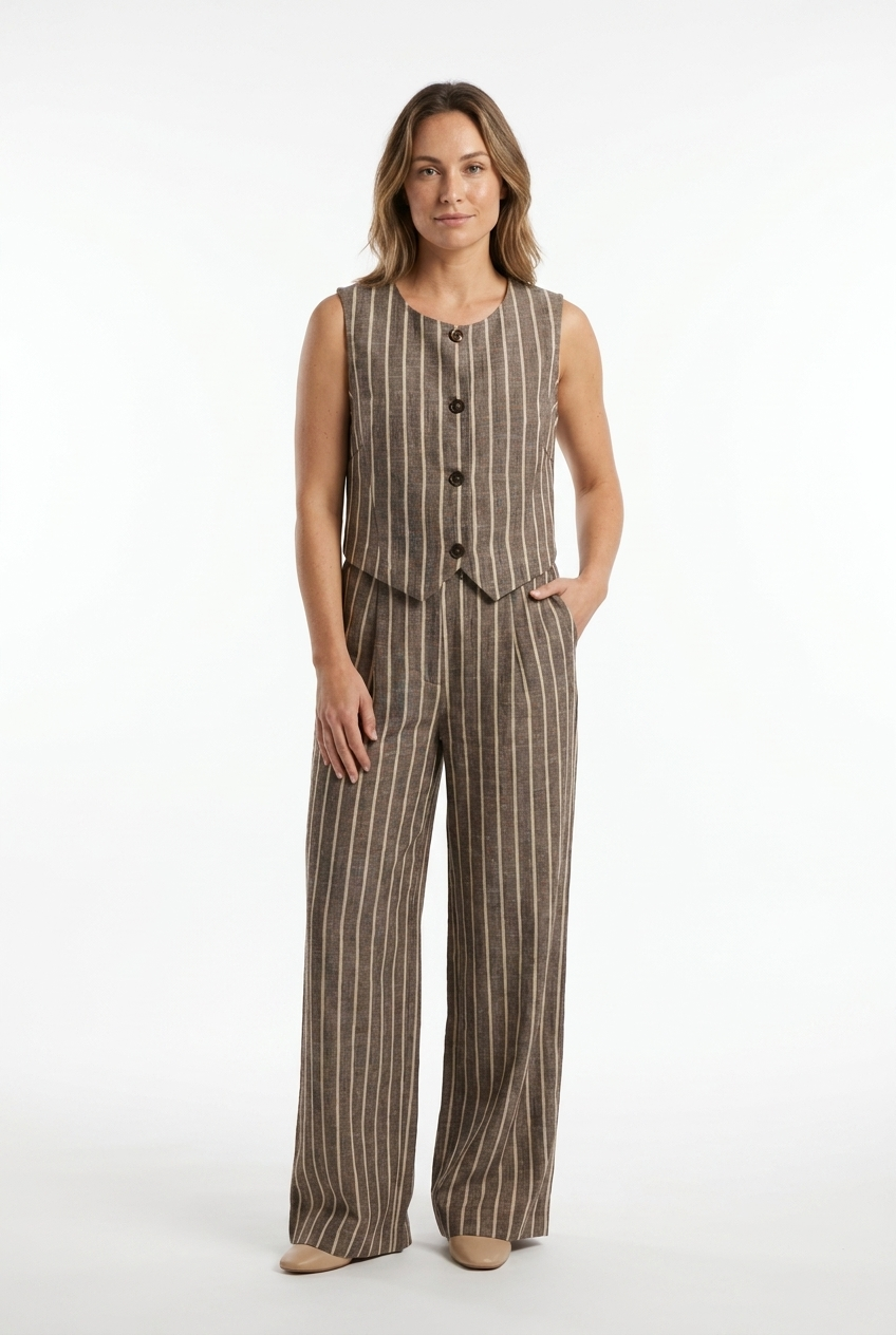 Striped Vest & Trouser Set
