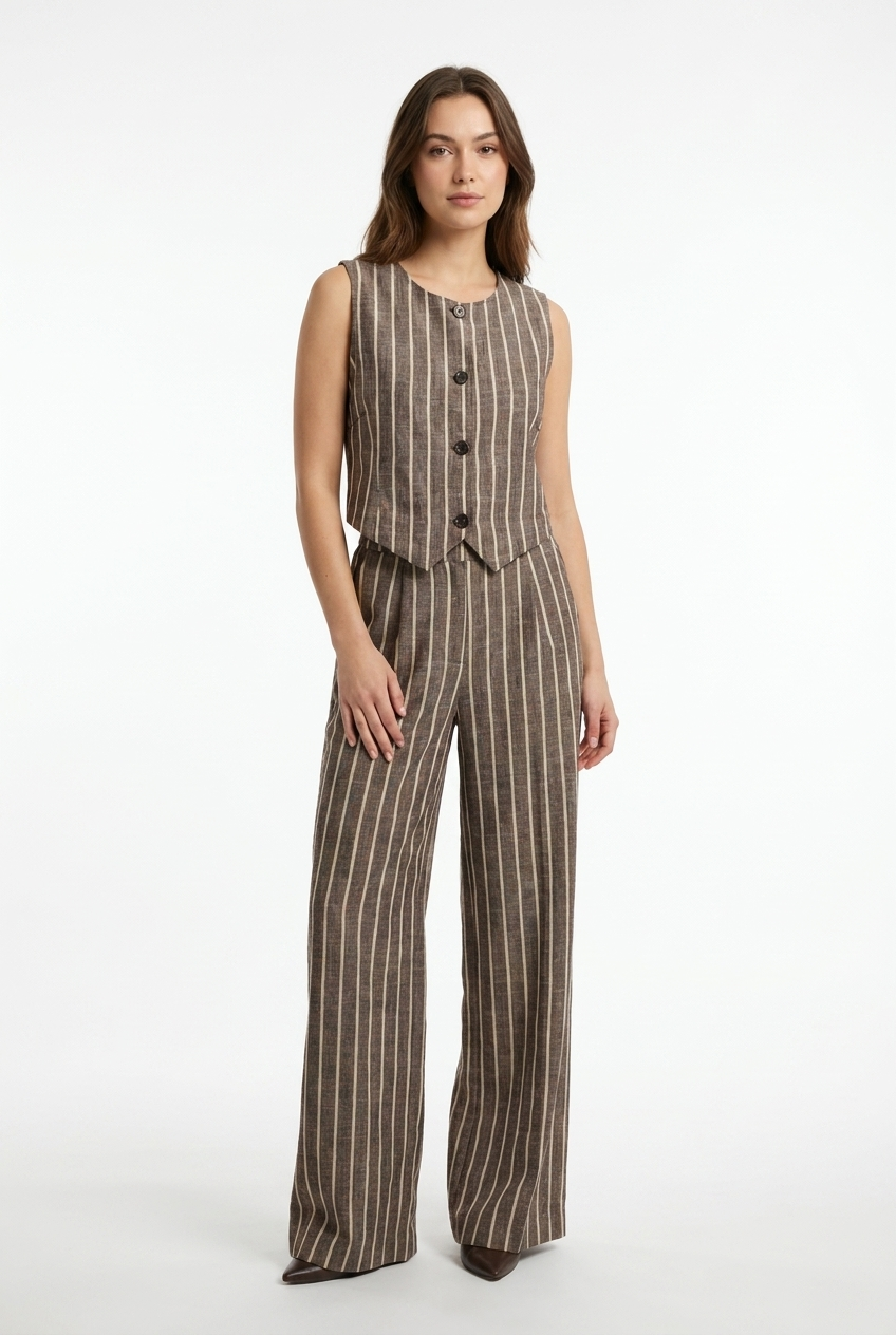 Striped Vest & Trouser Set