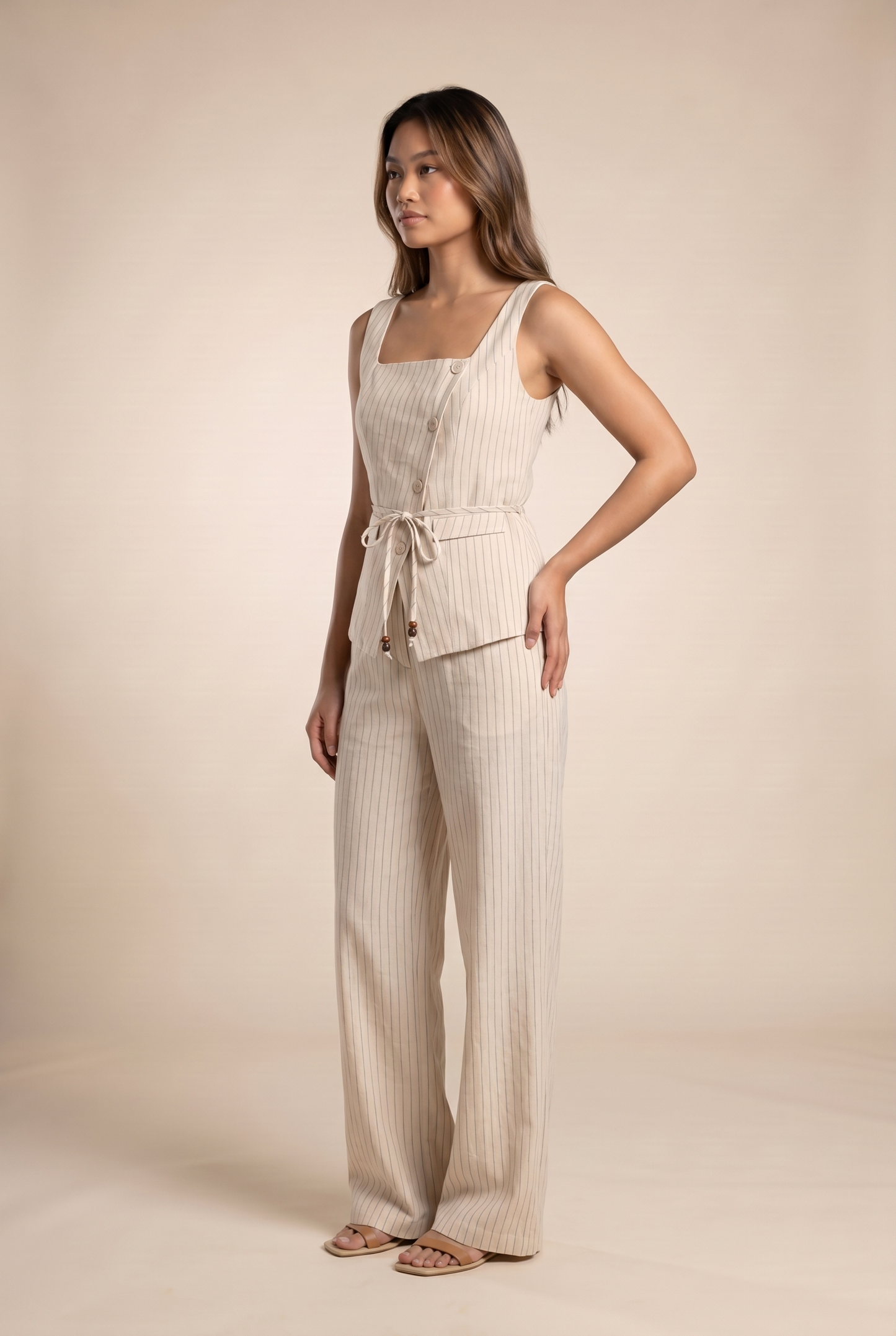 Pinstripe Vest & Trouser Set