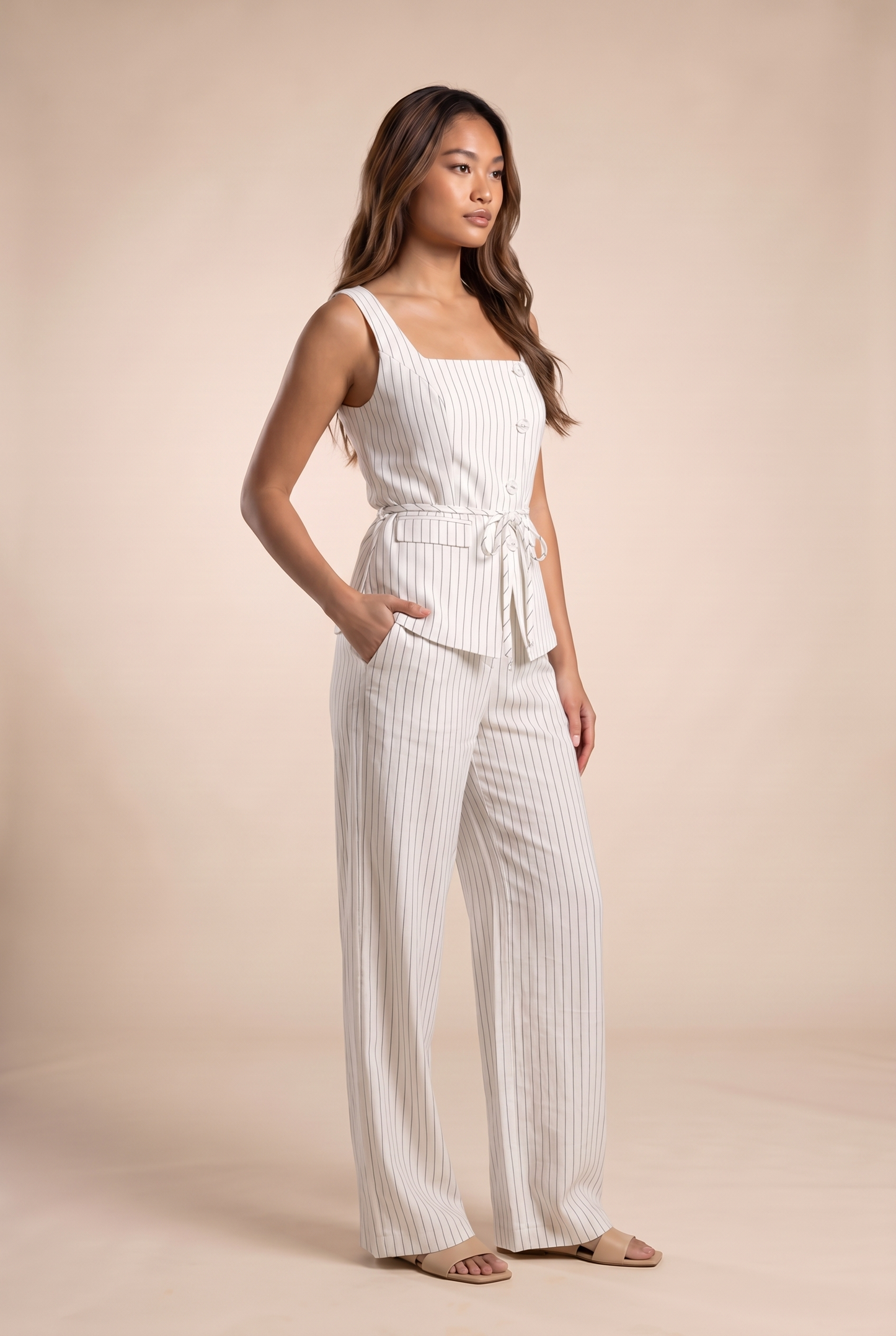 Pinstripe Vest & Trouser Set