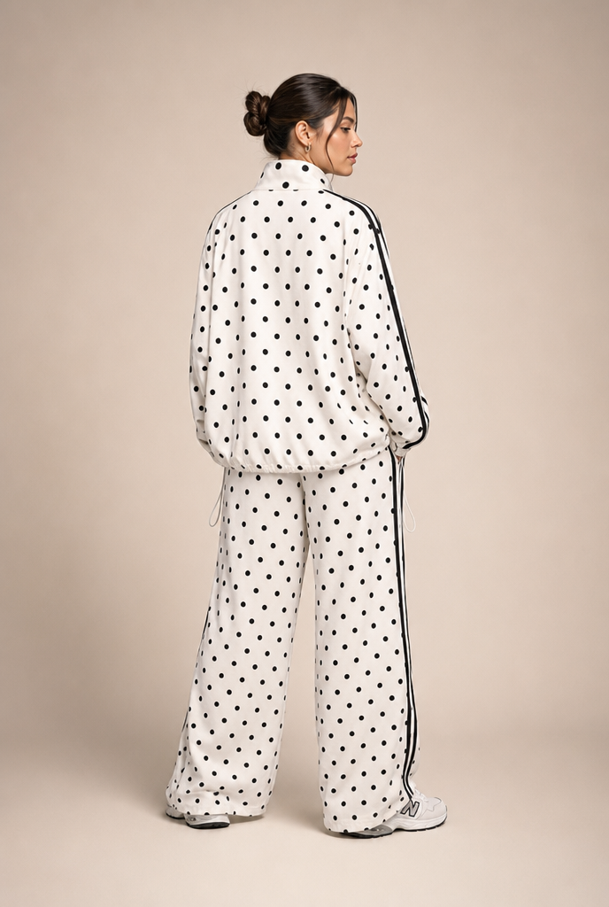 Polka Dot Athletic Tracksuit Set - Pre Order