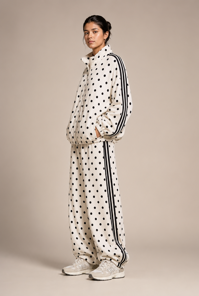 Polka Dot Athletic Tracksuit Set - Pre Order