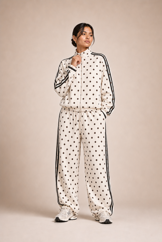 Polka Dot Athletic Tracksuit Set - Pre Order