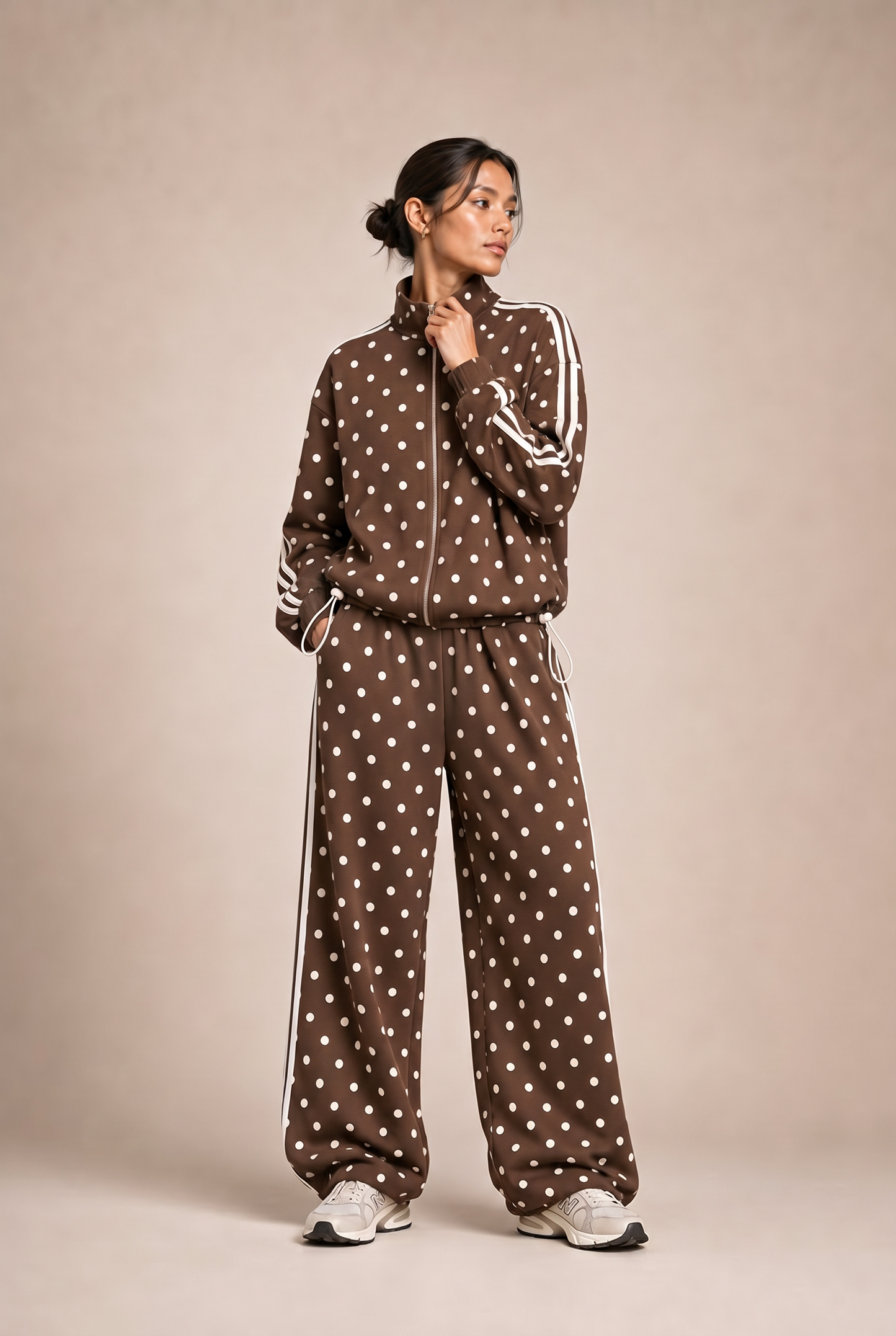 Polka Dot Athletic Tracksuit Set - Pre Order