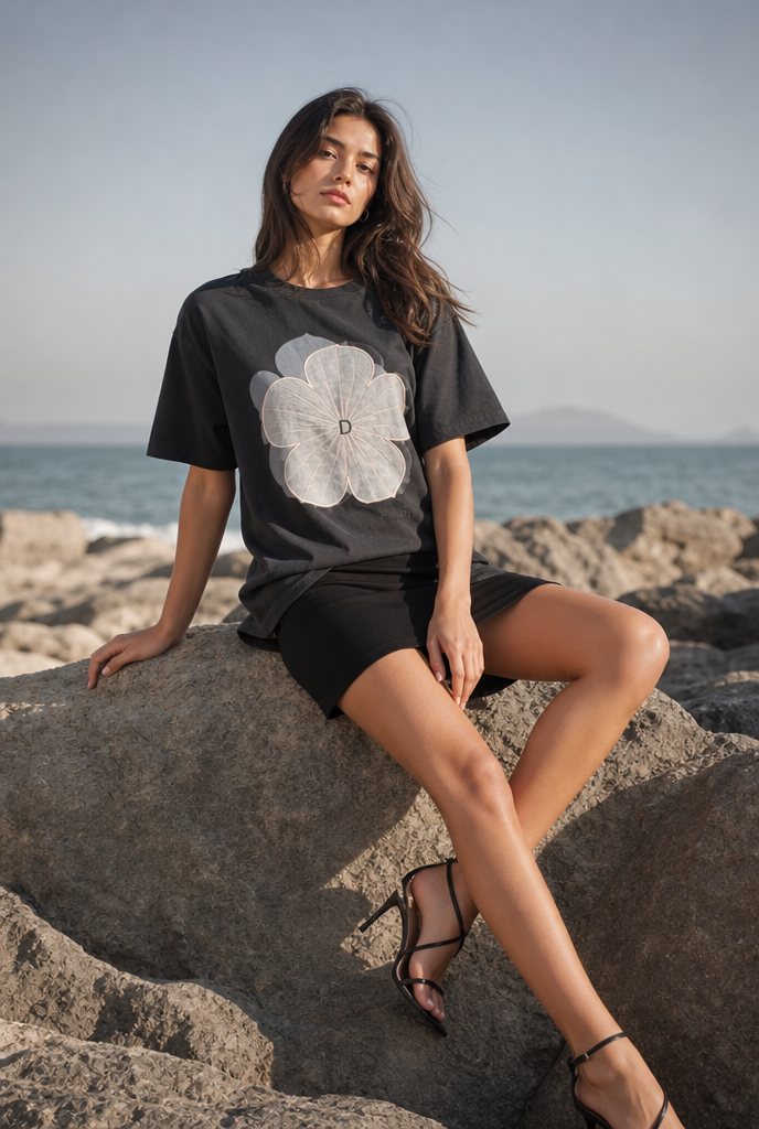 Oversized Floral Graphic Tee