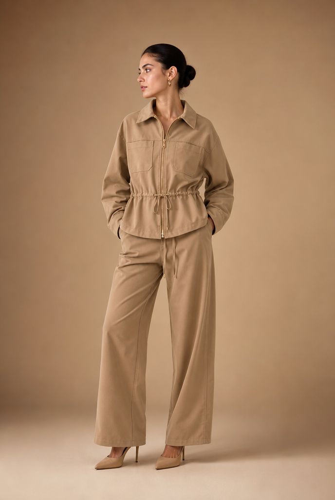 Zip-Up Utility Jacket & Trouser Set