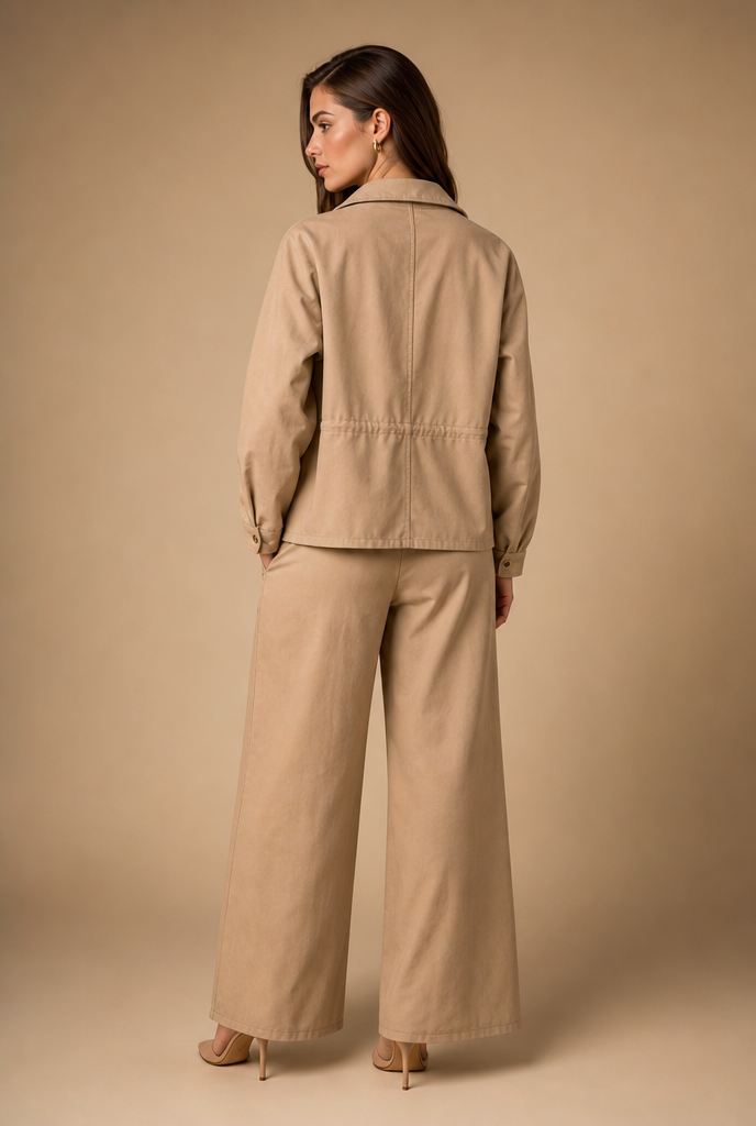Zip-Up Utility Jacket & Trouser Set