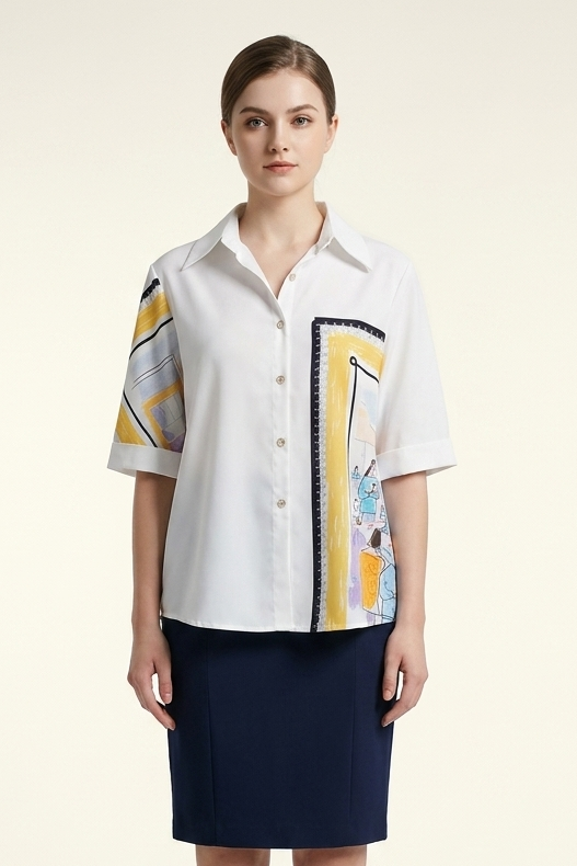 Artistic Graphic Print Shirt