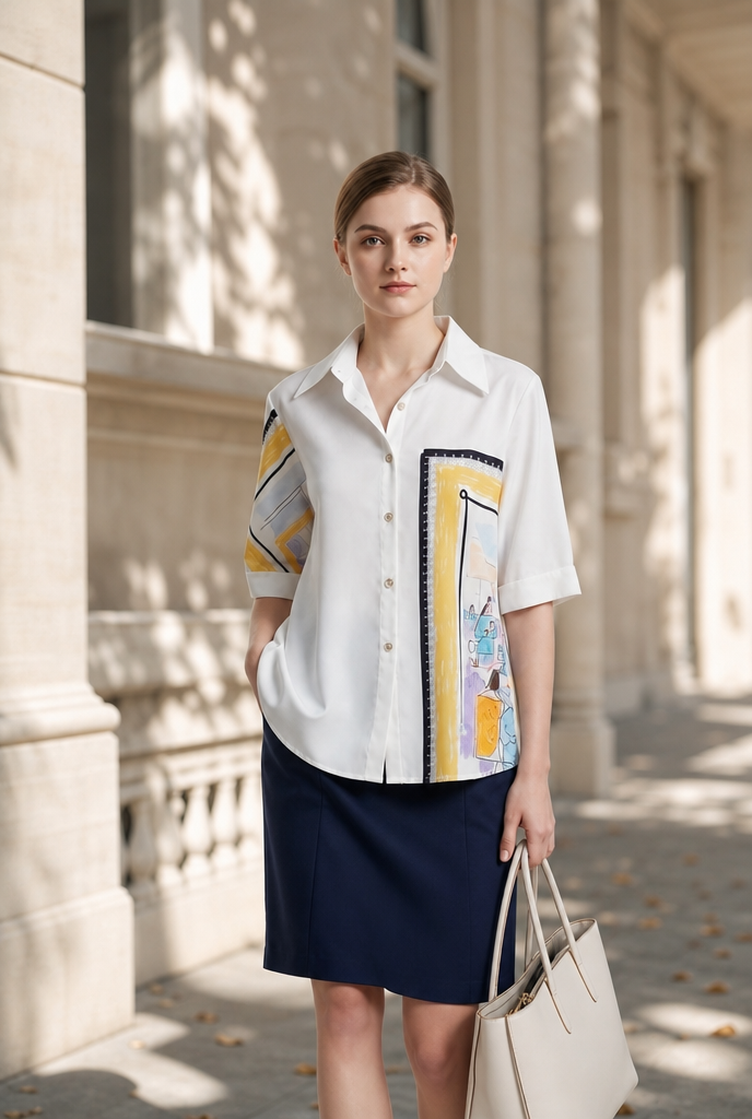 Artistic Graphic Print Shirt