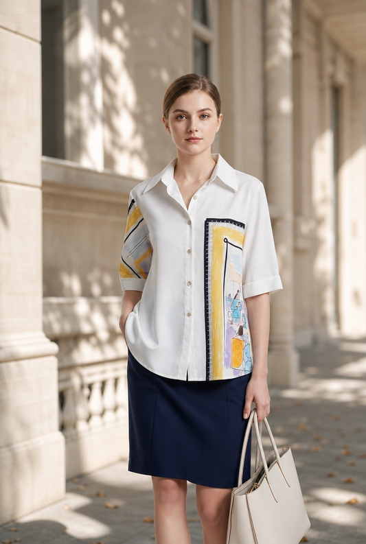 Artistic Graphic Print Shirt