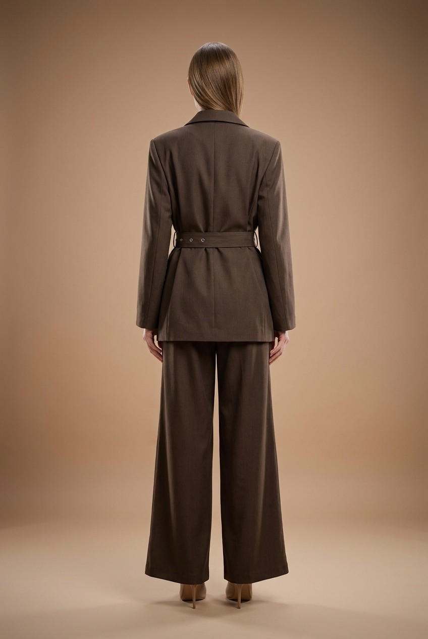 Belted Utility Blazer & Trouser Set
