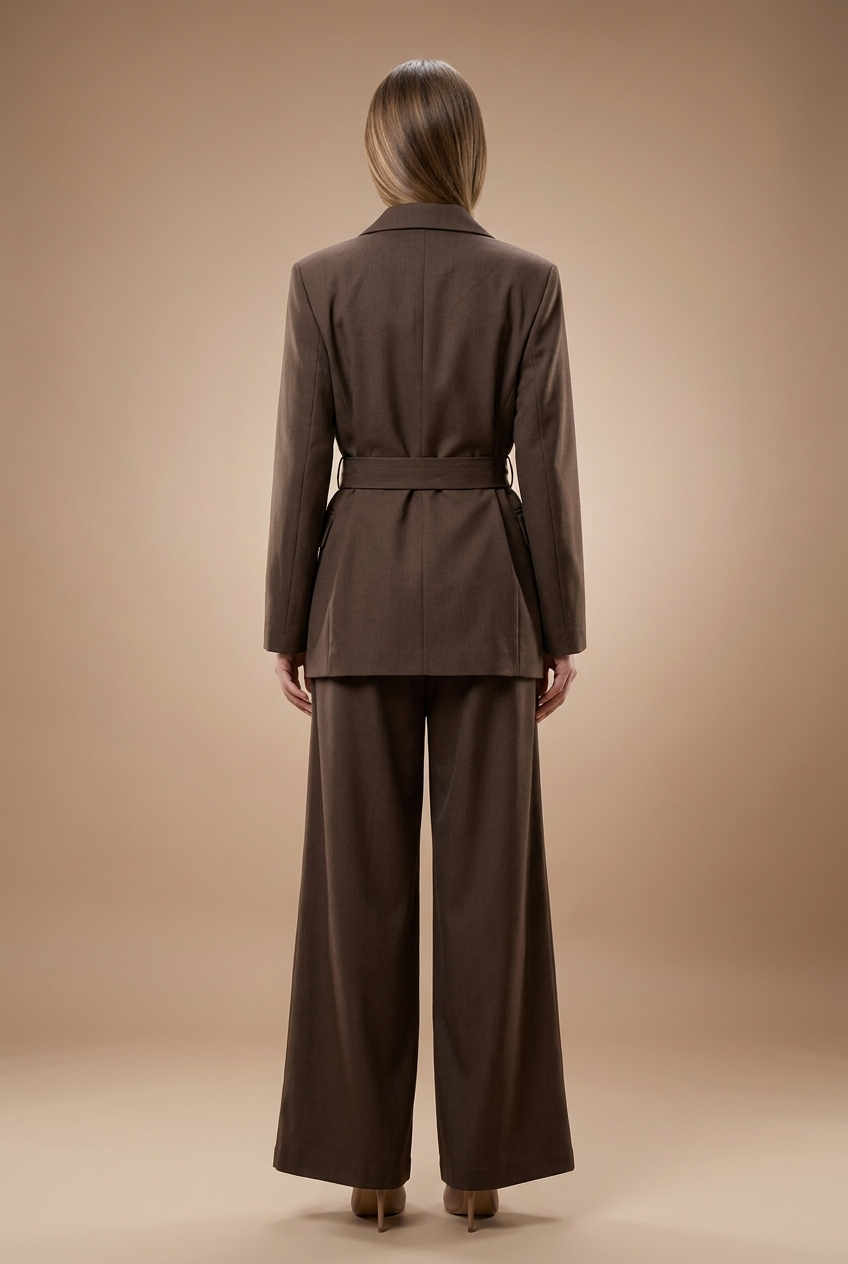 Belted Utility Blazer & Trouser Set