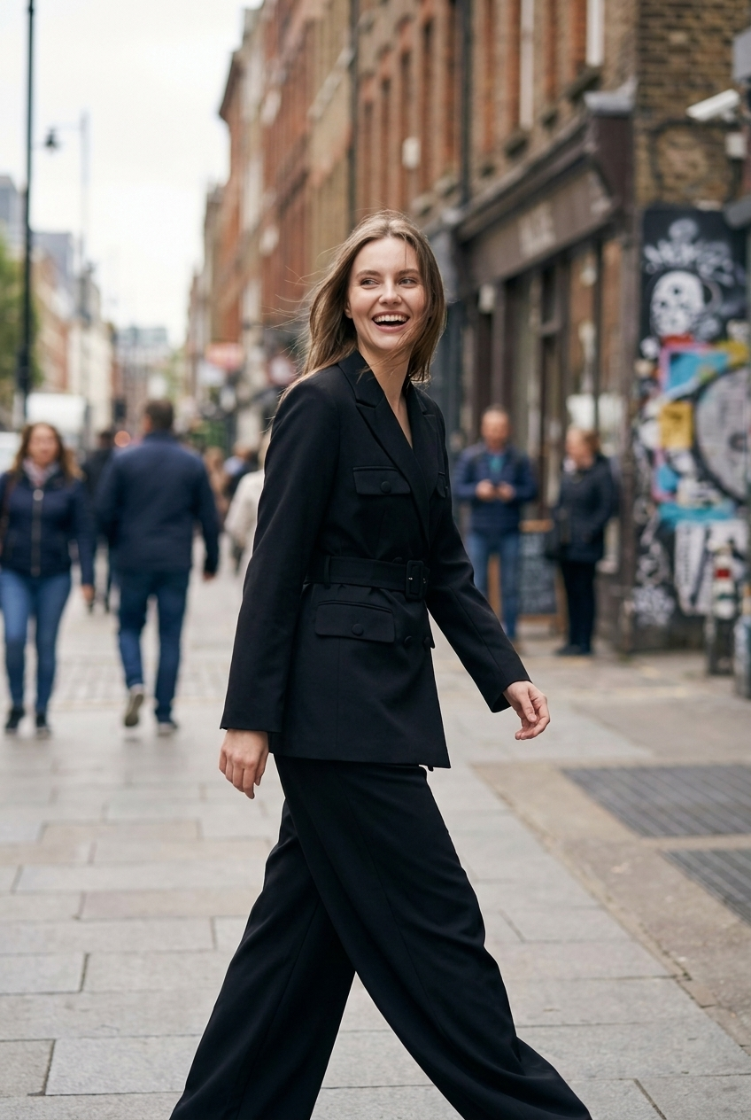 Belted Utility Blazer & Trouser Set