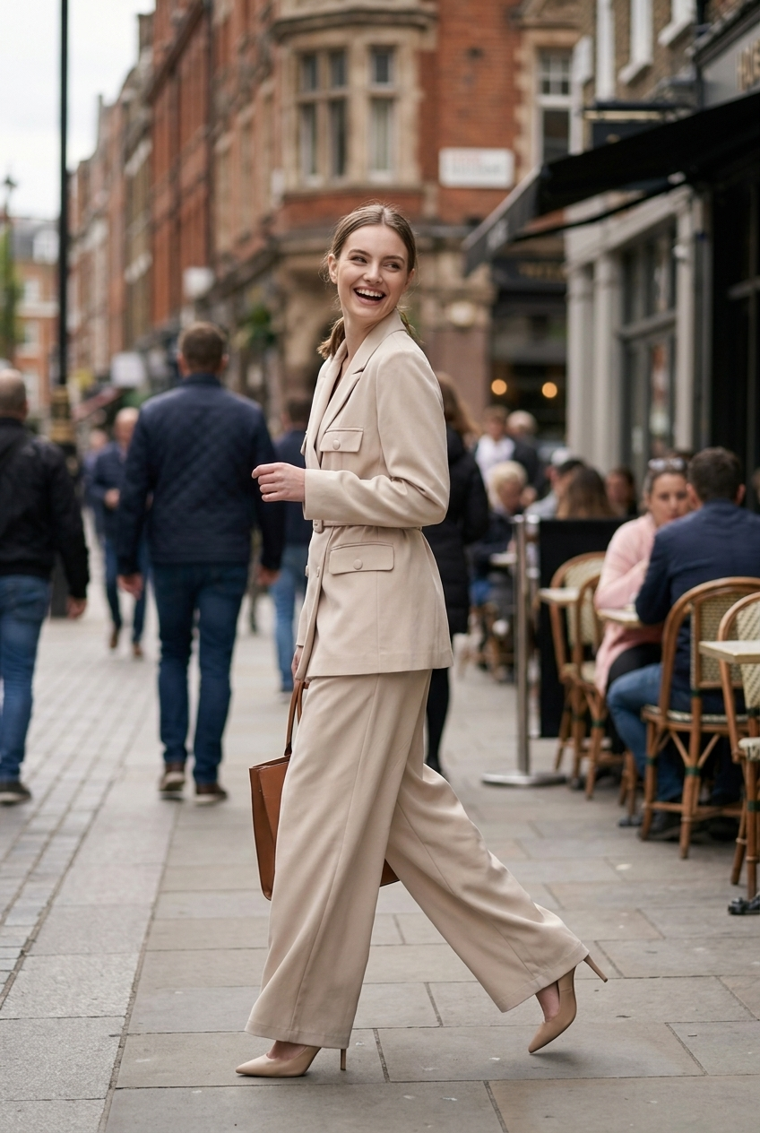 Belted Utility Blazer & Trouser Set