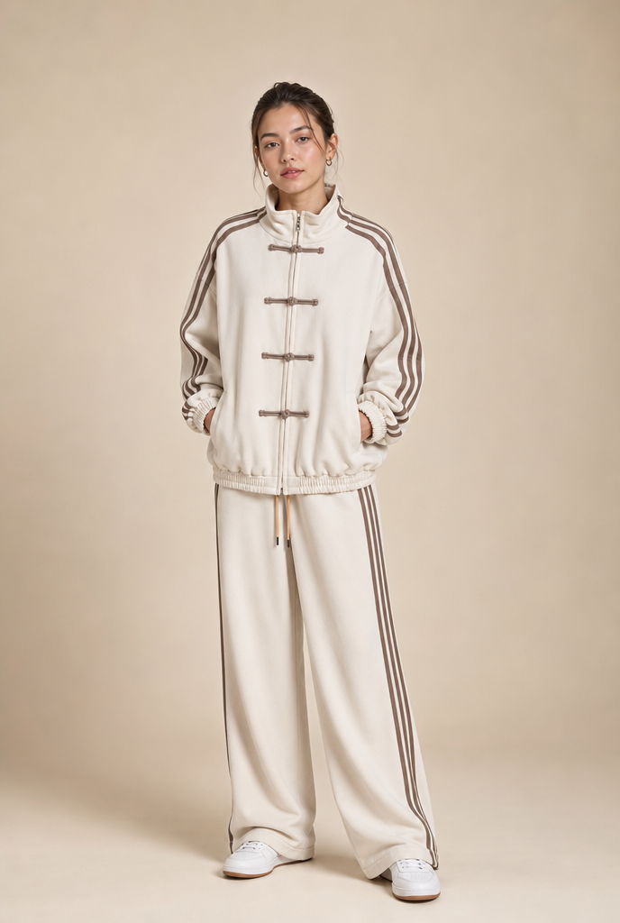 Napoleon-Style Striped Tracksuit Set
