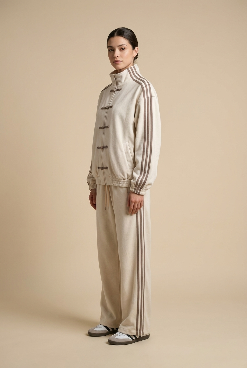 Napoleon-Style Striped Tracksuit Set