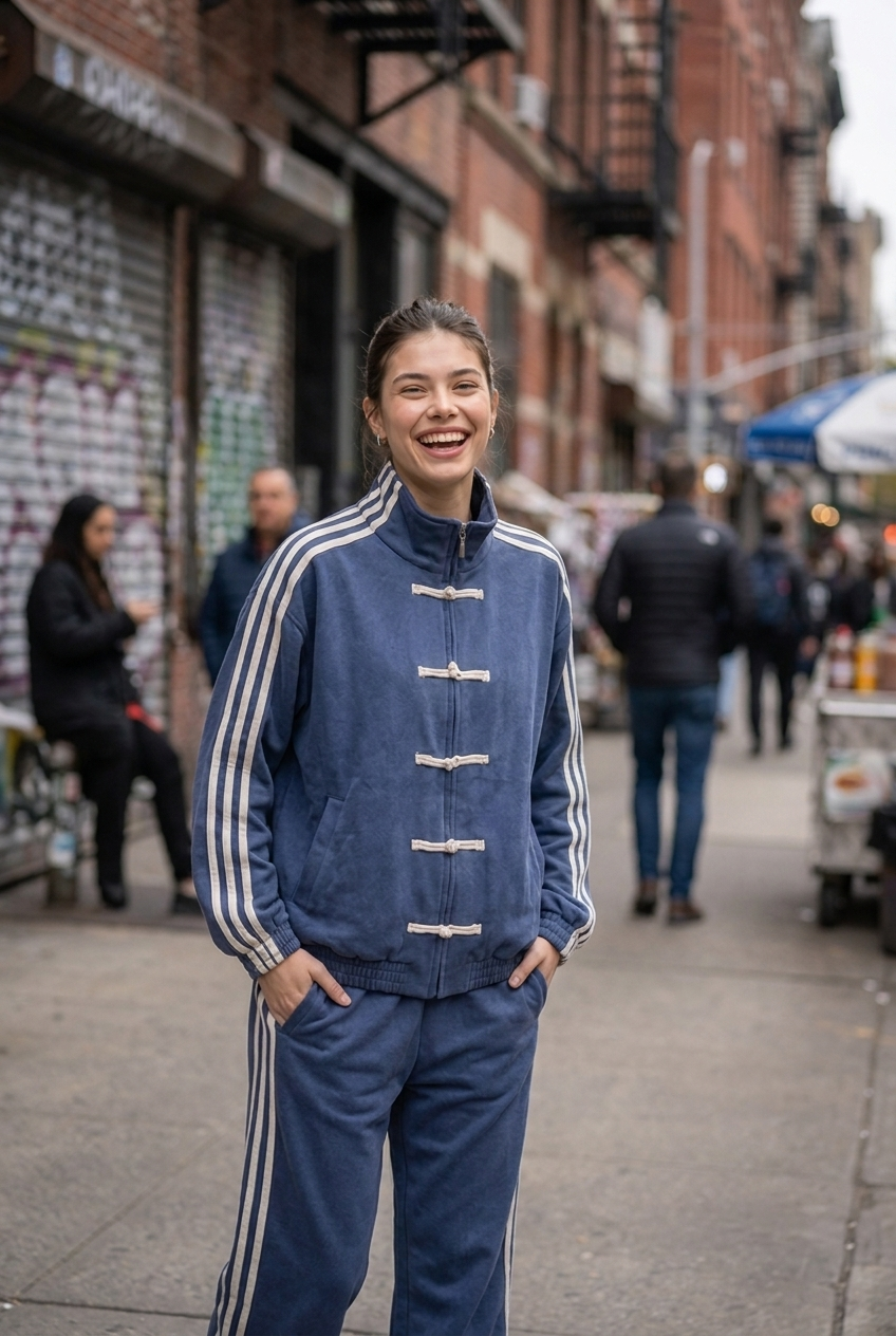 Napoleon-Style Striped Tracksuit Set