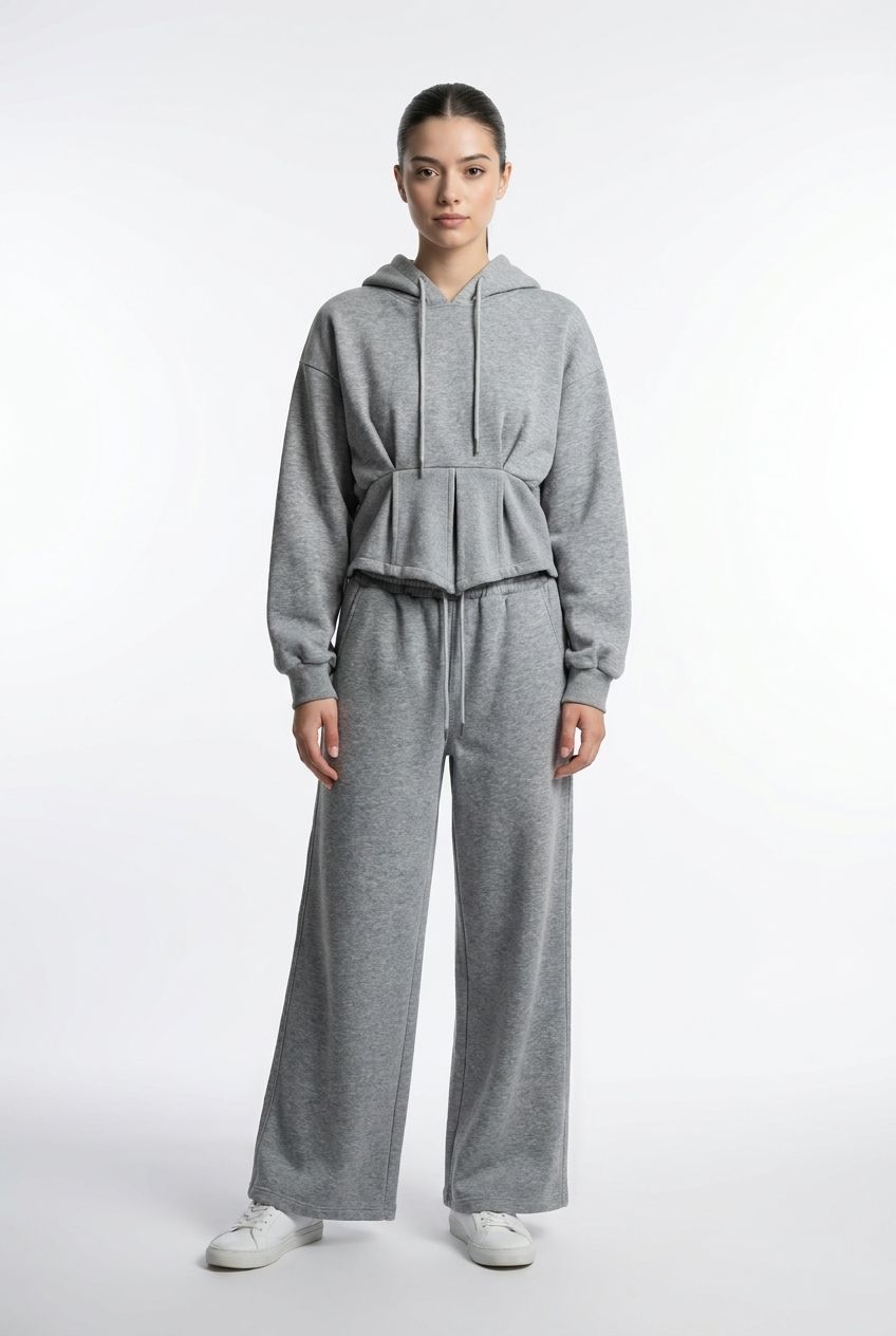 Corset-Back Fleece Lounge Set